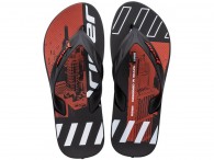 Chinelo Rider Street City - Preto/Preto/Vermelho