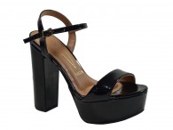 Sandália Plataforma S/Alto Vizzano - Preto Verniz