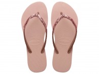 Chinelo Havaianas Slim Glitter II - Rosa Ballet/Dourado Blush