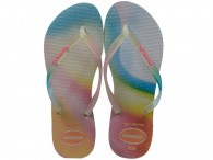 Chinelo Havaianas Slim Metallic Rainbow - Bege/Palha