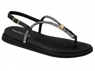 Sandália Baixa Beira Rio - Preto/Grafite