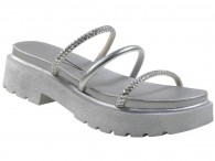 Chinelo Flat Vizzano - Prata