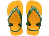 Chinelo Havaianas Baby Brasil Logo - Amarelo Pop
