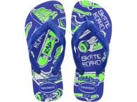 Chinelo Havaianas Juvenil Kids Athletic - Branco/Azul Naval