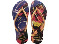 Chinelo Havaianas Slim Wonder Woman - Marinho/Ouro