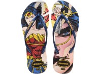 Chinelo Havaianas Slim Wonder Woman - Vermelho/Marinho