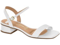 Sandália Salto Baixo Vizzano - Branco