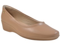 Sapato Anabela Ramarim Comfortflex - Caqui