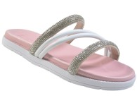 Chinelo Molekinha - Cristal/Branco