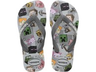 Chinelo Havaianas Minecraft - Cinza/Aço