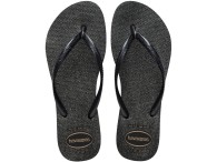 Chinelo Havaianas Slim Gloss - Preto/Prata