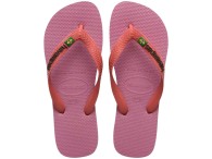 Chinelo Havaianas Brasil Logo - Rosa Chifon