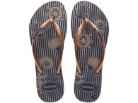 Chinelo Havaianas Nautical - Marinho/Rose gold