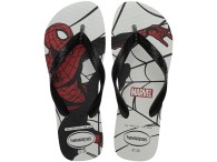Chinelo Havaianas Top Marvel Logomania  - Branco/Preto