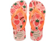 Chinelo Infantil Havaianas Kids Flores  - Rosa Confete