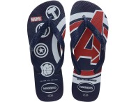 Chinelo Havaianas  Top Marvel Logomania  - Marinho/Marinho