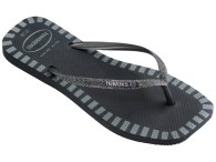 Chinelo Havaianas Square Glitter Contour - Novo Grafite