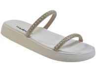 Chinelo Flat Beira Rio Moleca - Creme