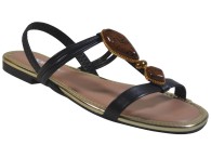 Sandália Rasteira Beira Rio Moleca - Preto