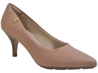 Scarpin Salto Médio Beira Rio Modare - Nude