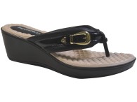 Tamanco Anabela Picadilly - Preto