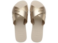 Chinelo Havaianas Aqua Metalic - Bege Palha