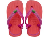 Chinelo Havaianas Baby Brasil Logo - Coral/Rosa