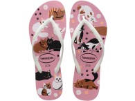 Chinelo Havaianas Slim Pets - Rosa Chifon