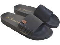 Chinelo Slide R10 Rider - Preto/Preto/Dourado