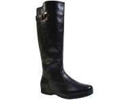 Bota Rasteira Cano Alto Mooncity - Preto