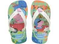 Chinelo Infantil Havaianas Baby Peppa Pig - Branco/Branco