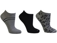 Meia Sapatilha Invisível Kit c/3 Trifil - Mescla/Preto/Mescla