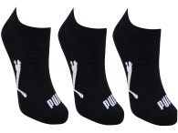 Meia Sapatilha Invisível Kit c/3 Puma - Preto/Preto/Preto