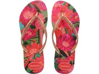 Chinelo Havaianas Slim Tropical - Rosa Dourado