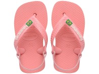 Chinelo Havaianas Baby Brasil Logo - Manga Rosa