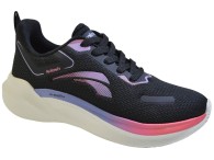 Tênis Esportivo Kolosh - Penny Preto/Rouge