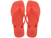 Chinelo Havaianas Slim Square Logo Pop Up - Vermelho Frevo