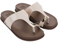 Chinelo Zaxy Buzz - Off White/Marrom