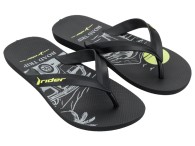 Chinelo Rider Feel Graphics - Preto/Cinza/Amarelo